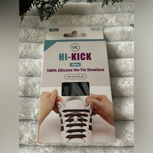 Hi-Kick Silicone No Tie Shoelaces Gray 20 Pack Stretch Slip On Shoe Laces
